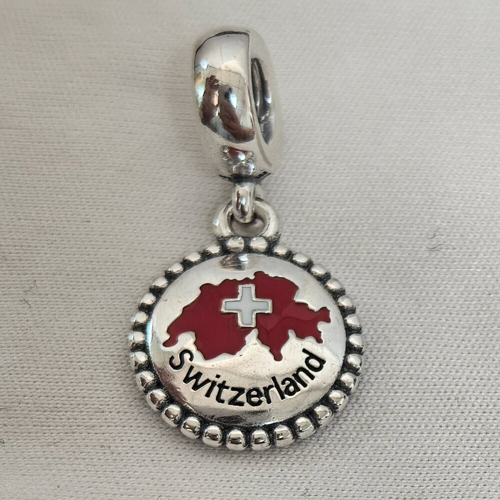 Pandora Switzerland Exclusive Charm Pendant, S925 Silver Jewelry